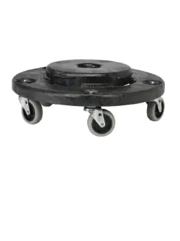 Wielbasis afvalcontainer - Grijs - Ø 46.4 x H 16.8 CM - Polyethyleen - Rubbermaid - L644