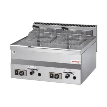 Friteuse - H 28 x 60 x 60 CM - 34 KG - Aardgas - 13.6 CM - RVS - 8 Liter - Gas - Modular - 316652