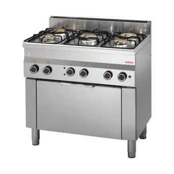 Fornuis - H 85 x 90 x 60 CM - 78 KG - 220-240V - 3000 W - 15.5 CM - RVS - +150°C / +300°C - Modular - 316691