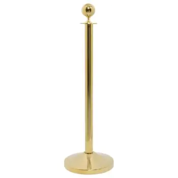 Afzetpaal - Ronde Kop - Goud - RVS - H 100 CM x Ø50 - Securit