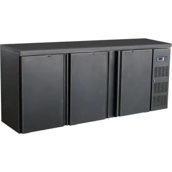Barkoelkast - 537 Liter - 3-Deurs - Geforceerd - Zwart - Combisteel