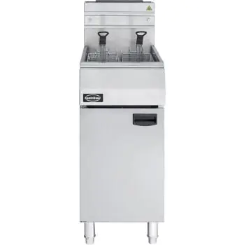 Friteuse - Gas - Staand Model - 21 Liter - H 118 x B 40 x D 80 CM - Combisteel