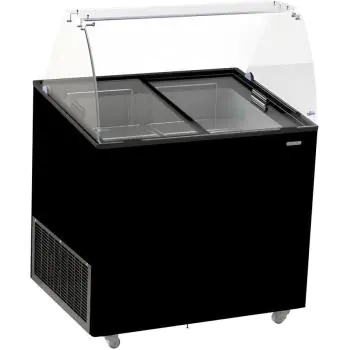Schepijsvitrine Corsica - 6x 5 Liter - Zwart - 230V - H 122.9 x B 90.9 x D 68.4 CM - Combisteel
