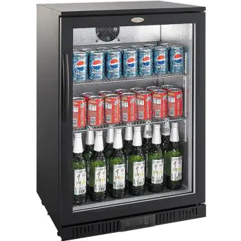 Barkoelkast - 138 Liter - 1-Deurs - Geventileerd - Zwart - Combisteel