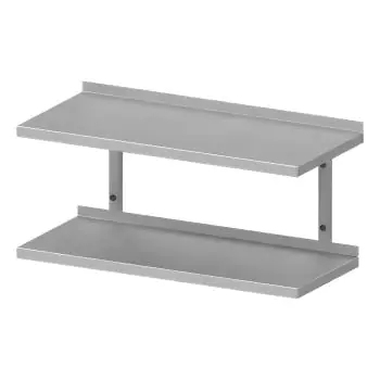 RVS Wandschap - Gesloten - 2 Niveau's - Inclusief Steunen - G-Line