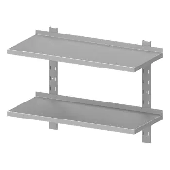 RVS Wandschap - Gesloten - 2 Niveau's - Verstelbaar - Inclusief Steunen - G-Line