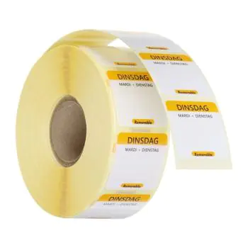 Daglabel - 1000 Stuks - Dinsdag - Hendi