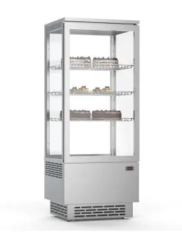 Koelvitrine - 1-Deurs - Led Verlichting - 78 Liter - RVS - 230V - G-Line