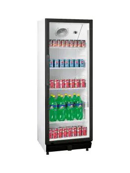 Flessenkoeler - 230 Liter - 1-Deurs - Glazen Deur - Geventileerd - Zilver - Saro