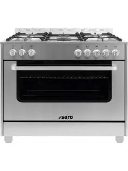 Gasfornuis - Elektrische Oven - RVS - 230V - H 85 x B 90 x D 60 CM - Saro - 331-1160