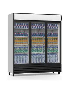 Koelkast - 1366 Liter - 3-Deurs - Glazen Deur - Geventileerd - Zilver - G-Line