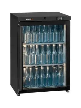Koelkast - 125 Liter - 1-Deurs - Glazen Deur - Zwart - Gamko