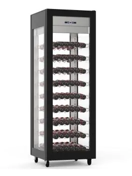Wijnklimaatkast - Glazen Deur - 400 Liter - Zwart - 1 Zone - G-Line