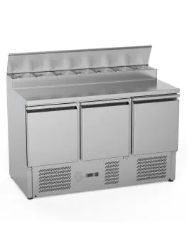 Saladette - 3-Deurs - 392 Liter - RVS - 230V - H 97 x B 136.5 x D 70 CM - G-Line
