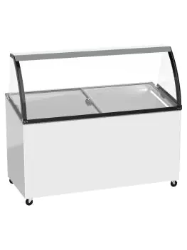 Schepijsvitrine - Glazen Deur - 8 Bakken - 500 Liter - Wit - 230V - G-Line