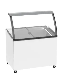 Schepijsvitrine - Glazen Deur - 5 Bakken - 300 Liter - Wit - 230V - G-Line