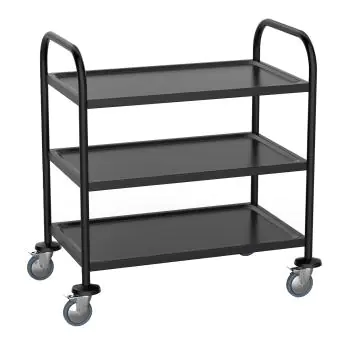 Serveerwagen - 3 Niveaus - Zwart - RVS - G-Line