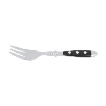 Gebaksvork - 6 Stuks - Zwart Heft - RVS - L 15.4 CM - G-Line