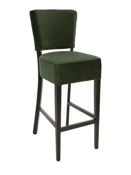 Barkruk Napels - Met Rugleuning - Donkergroen - Velvet - G-Line