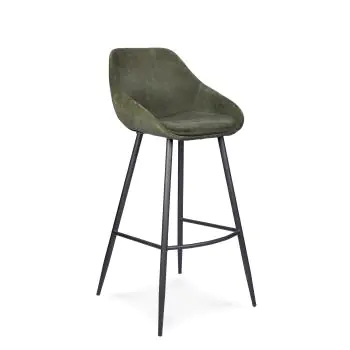 Barkruk Cordoba - Donkergroen - Ribstof - G-Line