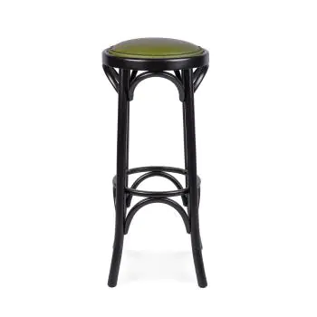 Barkruk Café - Groen Zitting - Noten - G-Line