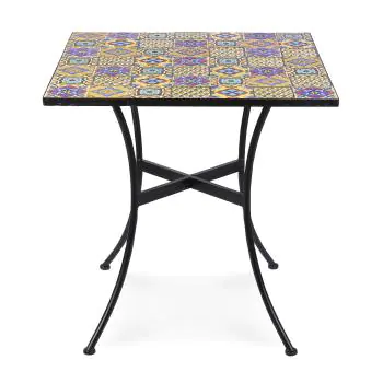 Terrastafel Spain - Keramiek - Zwart - H 72.5 x B 70 x D 70 CM - G-Line