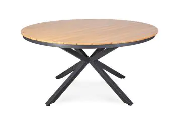 Terras Stamtafel - Rond - Polywood Blad - Aluminium Frame - Ø 150 x H 74 CM - G-Line