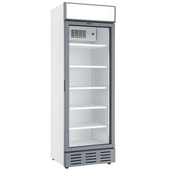 Koelkast - 382 Liter - 1-Deurs - Glazen Deur - Wit - Diamond
