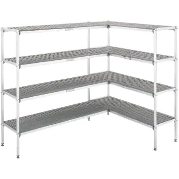 Stelling - L-Vorm - H 119 x B 115.2 x D 40 CM - Tbv van Koel-/ Vriescel - H 200 x B 150 x D 150 CM - G-Line