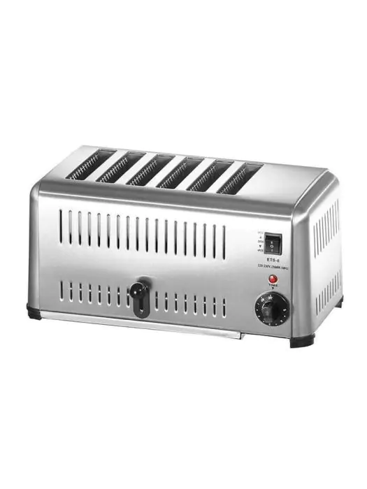 Broodrooster - 6 Sleuven - RVS - 2500 W - G-Line HW-58158 €109.00 Tosti / broodrooster apparatuur