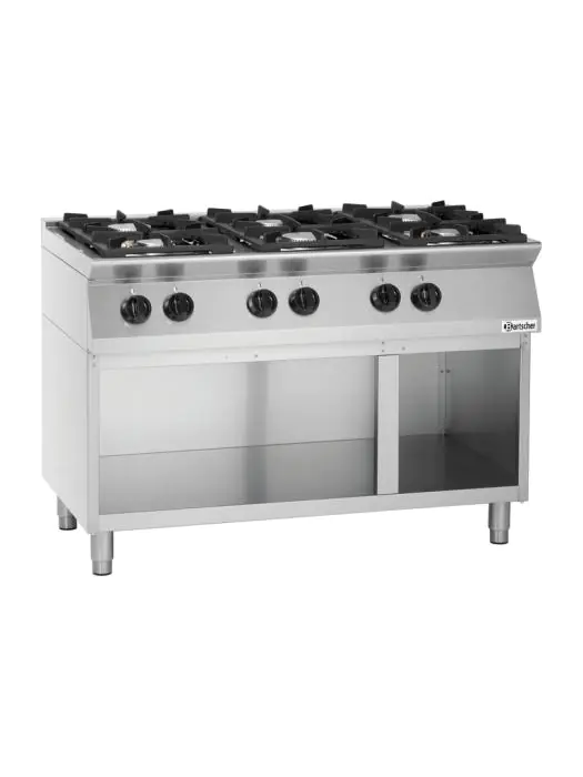 Gasfornuis - 6 pits - Bartscher - 1582101 1582101 €2,279.00 Gasfornuizen met oven