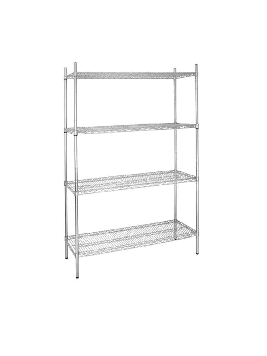 Stelling Chroom - Opbergrek - 122x45.7x184 Cm - 4 schappen - Vogue - L928 L928 €176.00 Stelling