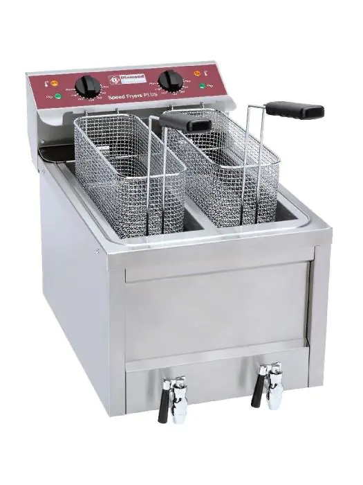 Friteuse - 2 x 8 Liter - Elektrisch - Aftapkraan - Tafelmodel - Diamond - FSM-2V5ET/S FSM-2V5ET/S €887.29 Friteuses 400 volt