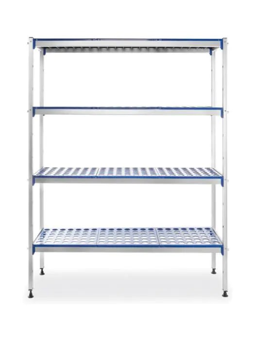 Aluminium opbergrek - Aluminium Polypropyleen - H 168.5 X 40.5 X 128 CM - Hendi - 812273 812273 €223.13 Accessoires Koel/Vriescellen