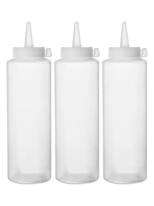 Dispenser Flacon - Transparant - 0.2L - Set van 3 - Hendi - 558058 558058 €3.45 Knijpflacons