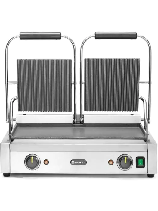 Contactgrill - dubbele versie - RVS - H 21 X 37 X 57 CM - Hendi - H263808 H263808 €279.88 Contactgrills