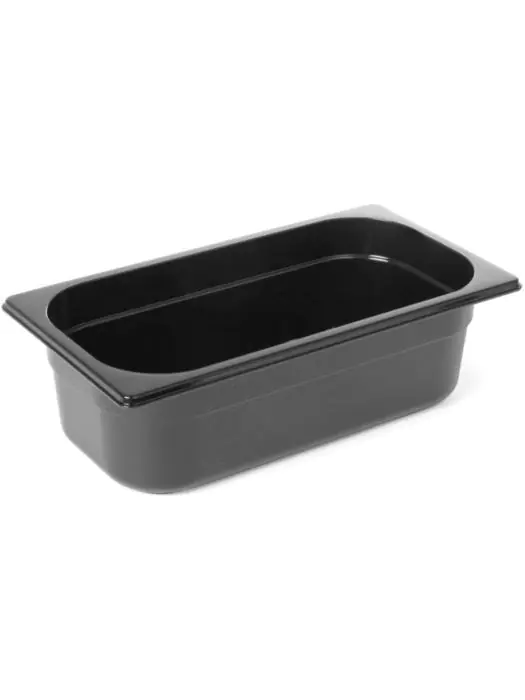 Container - 1/3 GN - 4 Liter - Zwart - H 9.8 x 17.3 x 32.3 CM - Hendi - 862520 H862520 €7.75 GN bakken zwart