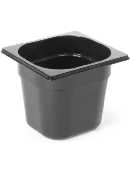 Container - 1/6 GN - 1 Liter - Zwart - H 6.3 x 16 x 17.5 CM - Hendi - 862735 H862735 €4.50 GN bakken zwart