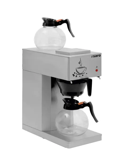 Koffiemachine - RVS - 2x1,8 Liter - 230V - H 43.5 x B 20.5 x D 38.5 CM - Saro - 317-2090 317-2090 €122.07 Koffiezetapparaat