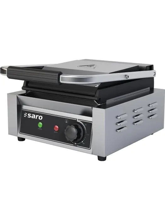 Contactgrill - RVS - 230V - H 19 x B 32 x D 41 CM - Saro - 443-1000 443-1000 €184.53 Grill elektrisch