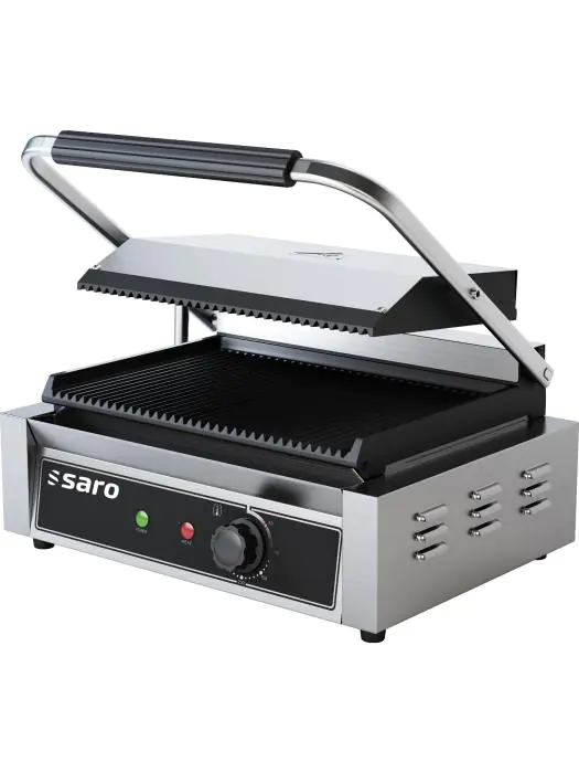 Contactgrill - RVS - 230V - H 19 x B 44 x D 41 CM - Saro - 443-1005 443-1005 €218.71 Grill elektrisch