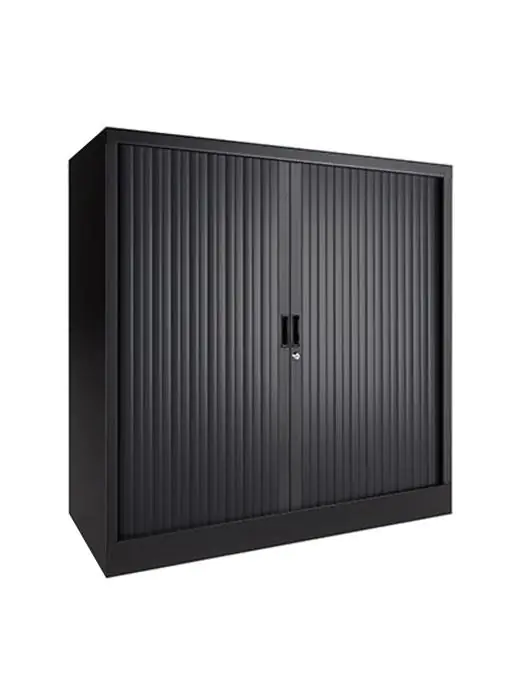 Roldeurkast - Zwart - H 118 x 120 x 43 CM - Proflight 20408 €389.00 Roldeurkasten