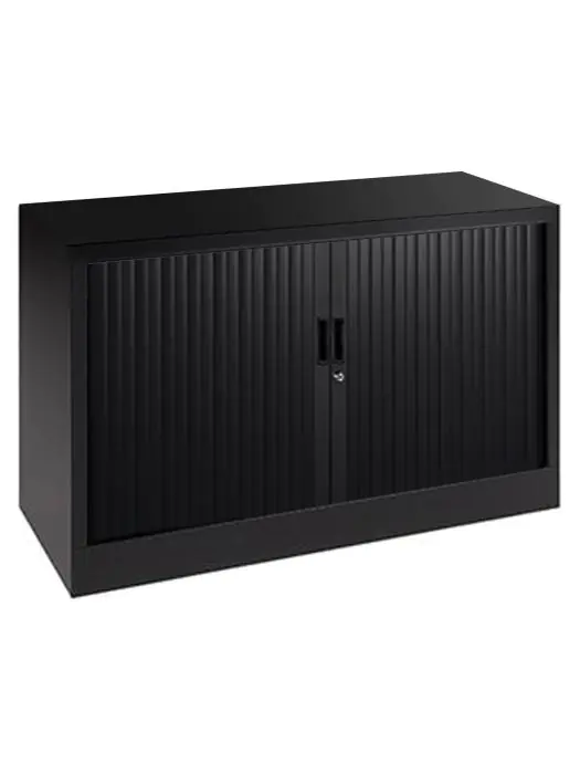 Roldeurkast - Zwart - H 69 x 120 x 43 CM - Proflight 20427 €319.00 Roldeurkasten