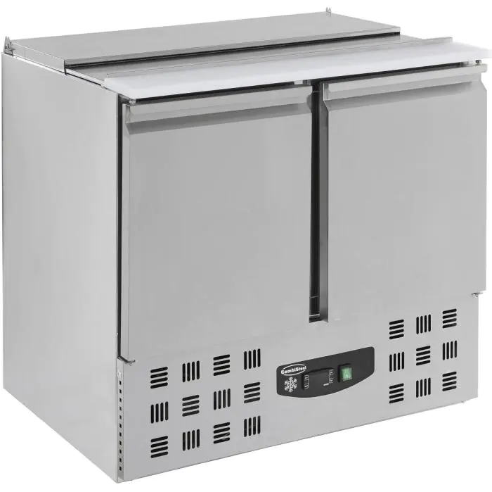 Saladette - 2x 1/1 GN + 1x 2/4 GN - 2-Deurs - RVS - 230V - H 87 x B 90 x D 70 CM - Combisteel 7950.0105 €539.00 Saladette