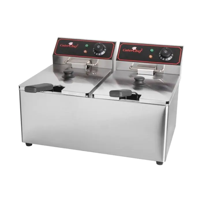 Friteuse - H 34.6 x 54 x 40.9 CM - 12 KG - 220 - 240 V - 3250 W - RVS - 8 Liter - Elektrisch - Caterchef - 688208 688208 €199.00 Friteuses 230 volt
