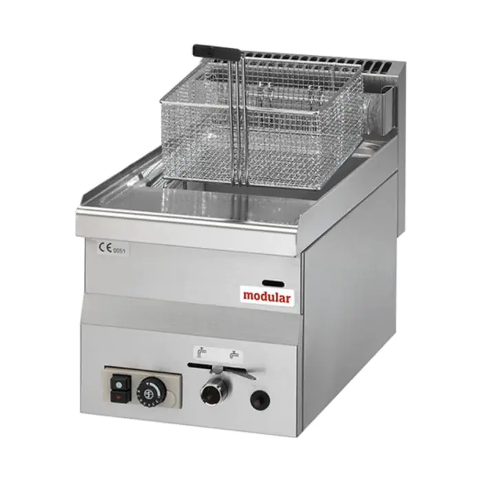 Friteuse - H 28 x 30 x 60 CM - 18.5 KG - Propaangas - 6.8 CM - RVS - 8 Liter - Gas - Modular - 316651 316651 €1,025.00 Friteuses Gas