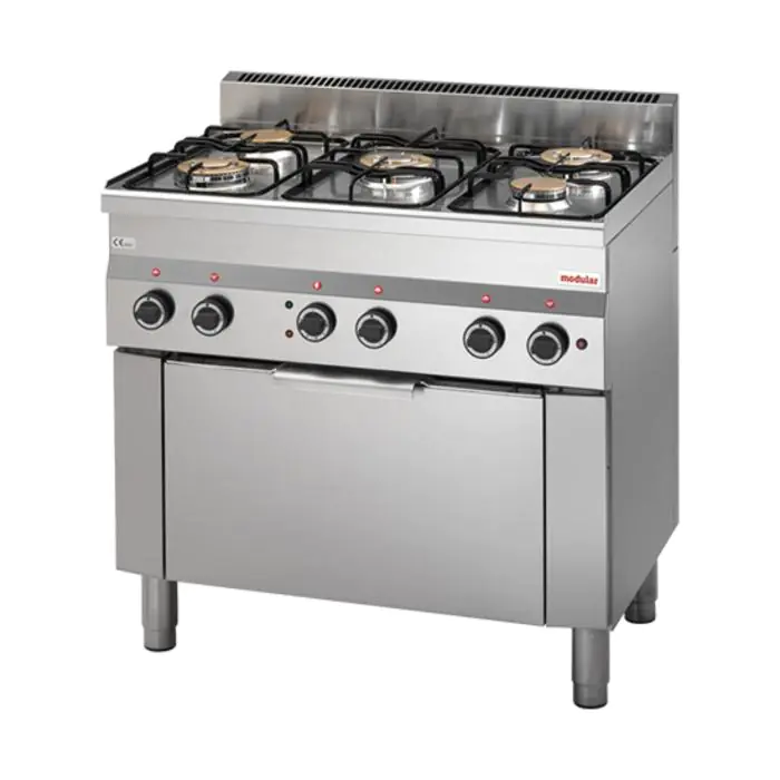Fornuis - H 85 x 90 x 60 CM - 78 KG - 220-240V - 3000 W - 15.5 CM - RVS - +150°C / +300°C - Modular - 316691 E316691 €2,125.00 Elektrisch fornuis met oven