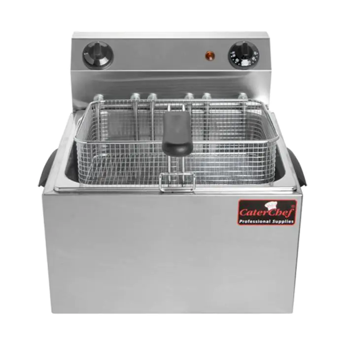 Friteuse - H 31 x 43.5 x 43 CM - 9.5 KG - 380 - 415 - Zonder - Stekker V - 6000 W - RVS - 10 Liter - Elektrisch - Caterchef - 680010 E680010 €308.10 Friteuses 400 volt