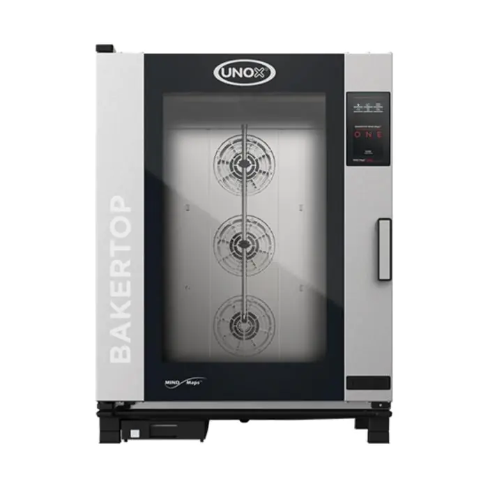 Bakertop Mindone - H 116.3 x 86 x 96.7 CM - 136 KG - 380 - 415 - Zonder - Stekker V - 21000 W - RVS - +30°C / +260°C - Unox - 596440 E596440 €6,669.95 Combisteamers