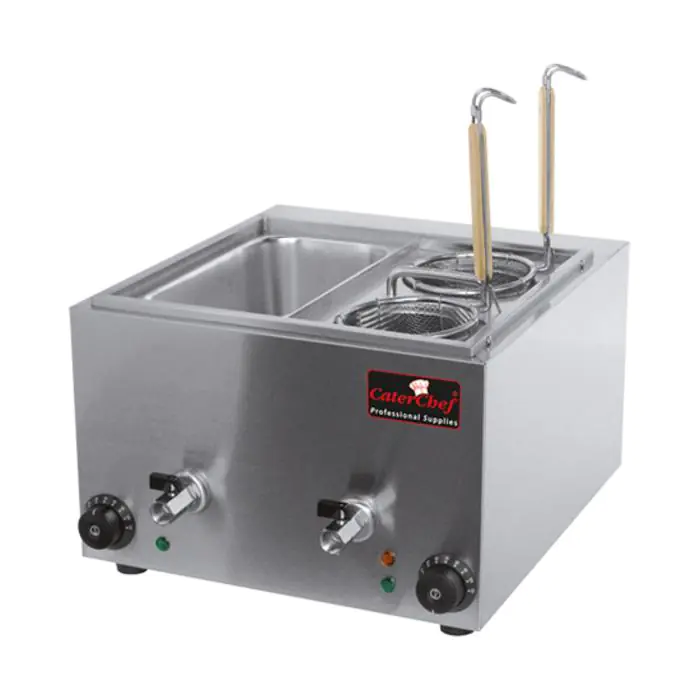 Pasta-Kookapparaat - H 31 x 42.2 x 51 CM - 9.4 KG - 220 - 240 V - 3000 W - RVS - 8.8 Liter - +30°C / +100°C - Caterchef - 688240 E688240 €222.00 Pastakoker
